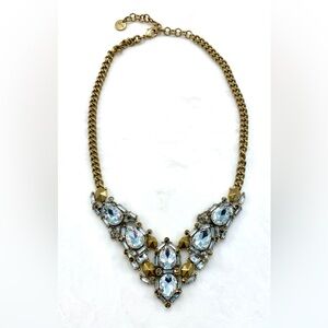 Stella & Dot Zora Gold and Crystal Statement Necklace